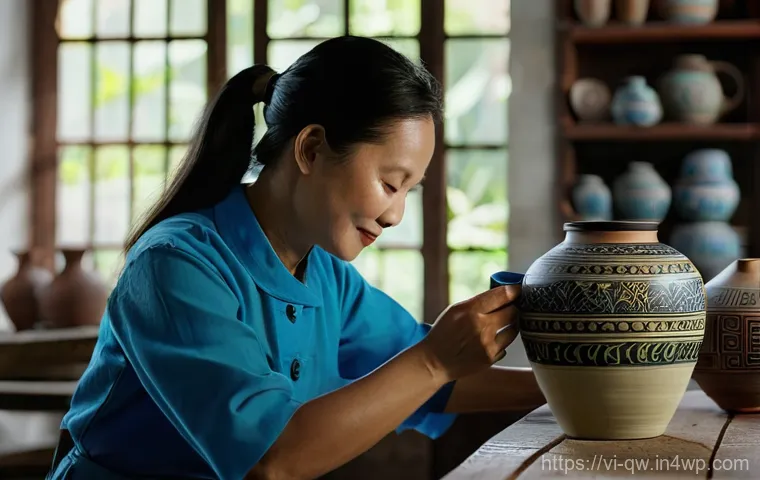 구전지식 기록법의 문화적 측면 - **Prompt:** An elderly Vietnamese grandmother, with a kind, wrinkled face and wearing a modest, trad...