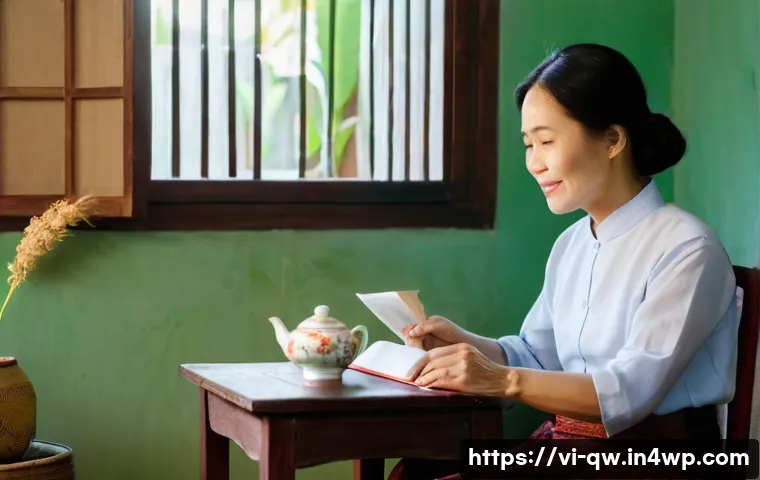 구전지식 기록법의 요약 작성 기법 - **Prompt:** A heartwarming scene of a young Vietnamese woman, in her early twenties, respectfully dr...